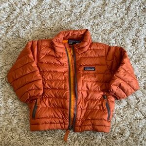 Patagonia Kids Vibrant Orange Puffer Coat